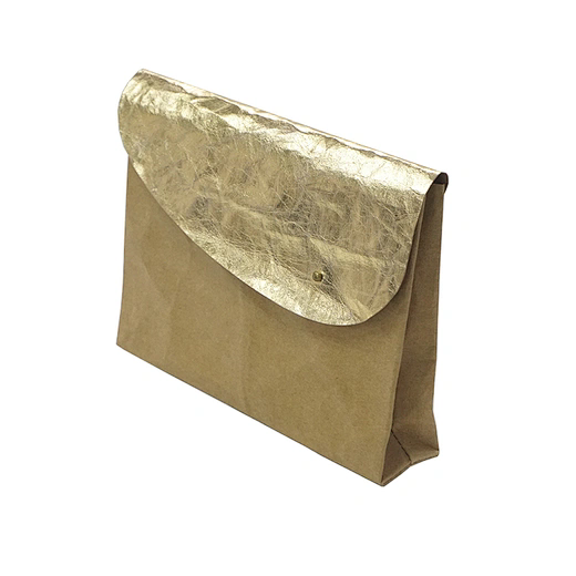  可水洗牛皮纸手包