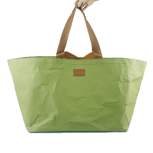  可水洗牛皮纸袋手提包