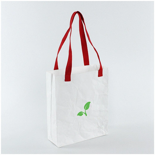  白色标志防水可水洗牛皮纸手提袋